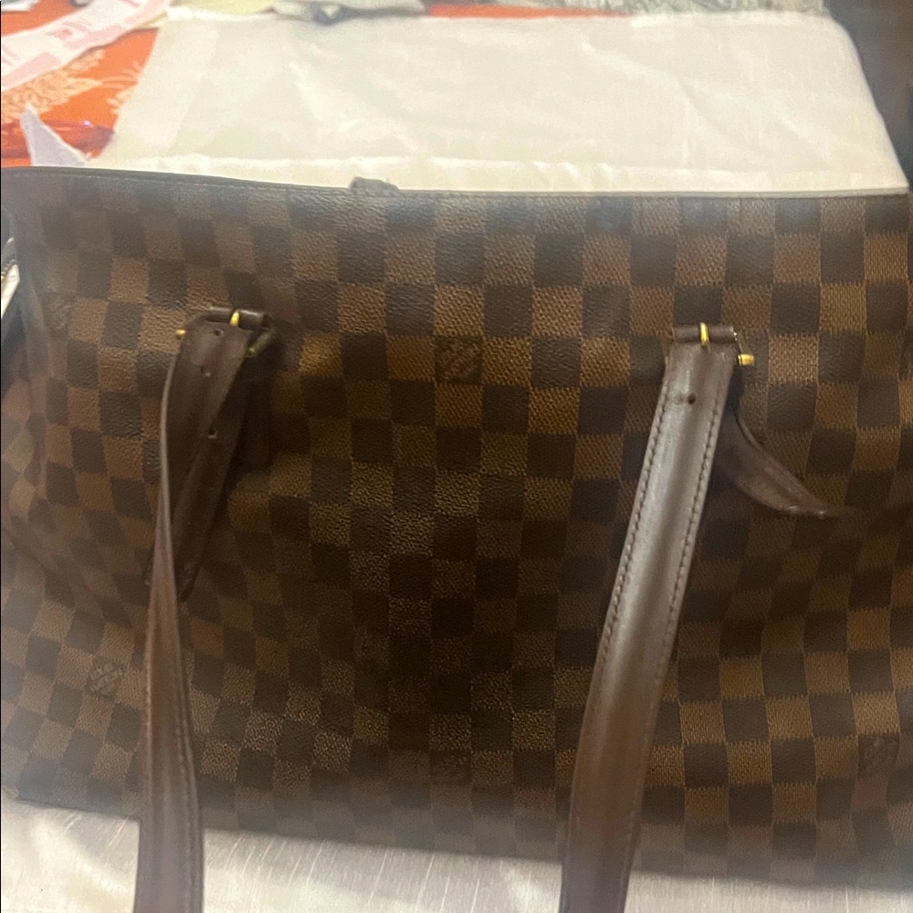Louis Vuitton Brown Checkered Tote damier ebene Chelsea